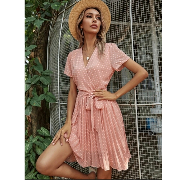 SHEIN Dresses & Skirts - Belted Front Surplice Dress